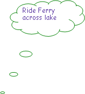 Cloud Callout: Ride Ferry across lake